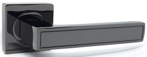 Ручка дверная KEDR R08-348 BLACK BN (чёрный глянцевый)